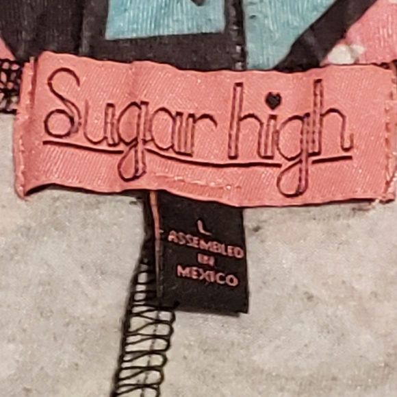 Sugar High Geometric Patterned Leggings Sz Large - Picture 6 of 6